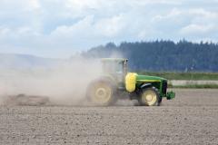 Tractor in field