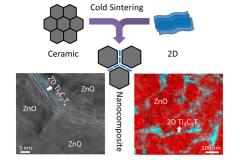 co-sintering of ceramics and 2D materials using cold sintering processing